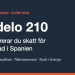 Modelo 210 – guide till skatt för bostad i Spanien 2026
